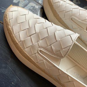 Franco Sarto White Platform Loafer Sneakers size 9